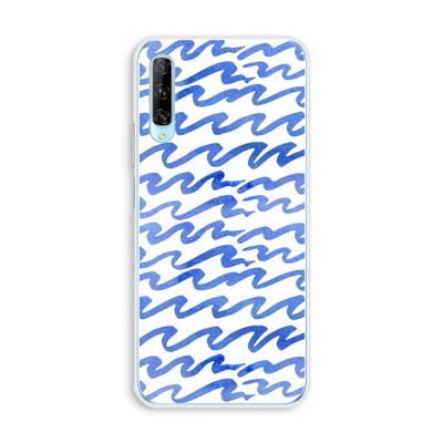 Blauwe golven: Huawei P Smart Pro Transparant Hoesje