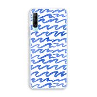 Blauwe golven: Huawei P Smart Pro Transparant Hoesje