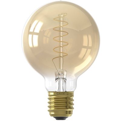 CALEX - LED Lamp - Globe - Filament G80 - E27 Fitting - Dimbaar - 4W - Warm Wit 2100K - Goud CALEX - LED Lamp - Globe - Filament G80 - E27 Fitting - Dimbaar - 4W - Warm Wit 2100K - Goud