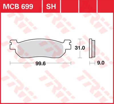 TRW Remblokken, en remschoenen voor de moto, MCB699SH Sinter street