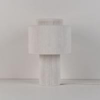 Tafellamp Nevada bianco - E27-fitting - IP20 voor binnen - Wit - Gevlochten katoenen koordjes - Drielaags