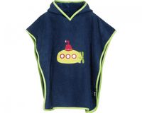 Playshoes badponcho onderzeeër donkerblauw junior maat S - thumbnail