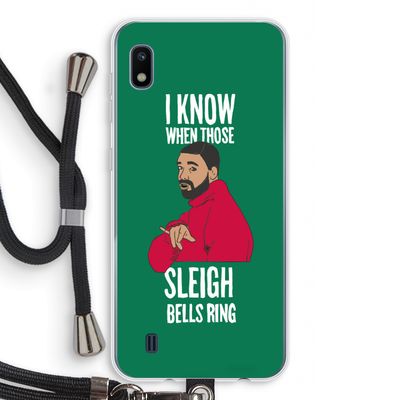 Sleigh Bells Ring: Samsung Galaxy A10 Transparant Hoesje met koord