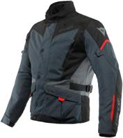 DAINESE Tempest 3 D-Dry Jacket, Textiel motorjas heren, Ebony-Zwart-Lava Rood