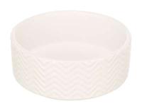 TRIXIE VOERBAK / DRINKBAK WAVE KERAMIEK WIT