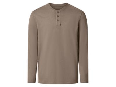 esmara Men Heren longsleeve (Lichtbruin, XL)