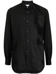 Comme Des Garçons Shirt chemise en coton à empiècements - Noir