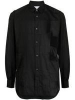 Comme Des Garçons Shirt chemise en coton à empiècements - Noir - thumbnail