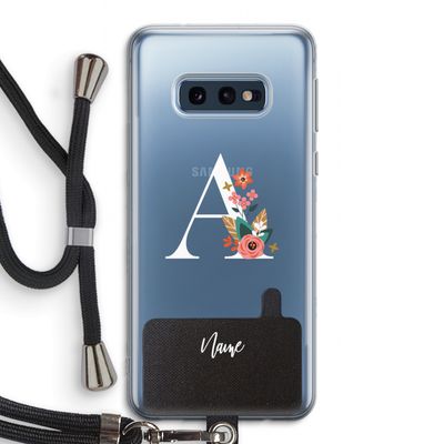 Pink Bouquet: Samsung Galaxy S10e Transparant Hoesje met koord