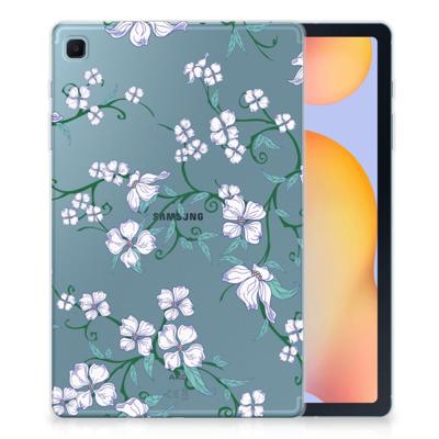 Samsung Galaxy Tab S6 Lite | S6 Lite (2022) Uniek | Siliconen hoesje | Blossom White