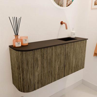 Toiletmeubel Mondiaz Joya | 91.6 cm | Meubelkleur Dusk | Faye wastafel Urban Rechts | Zonder kraangat(en)