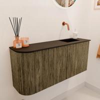 Toiletmeubel Mondiaz Joya | 91.6 cm | Meubelkleur Dusk | Faye wastafel Urban Rechts | Zonder kraangat(en)