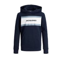 JACK & JONES JUNIOR hoodie Shake met logo donkerblauw - thumbnail