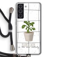 Kamerplant op vensterruit: Samsung Galaxy S21 FE Transparant Hoesje met koord