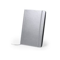 Luxe pocket schrift/notitieblok 21 x 15 cm in kleur zilver   -