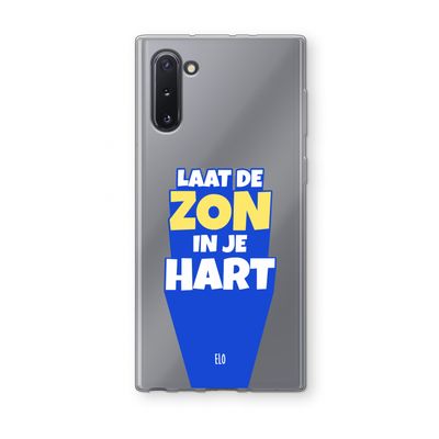 Laat de zon in je hart: Samsung Galaxy Note 10 Transparant Hoesje