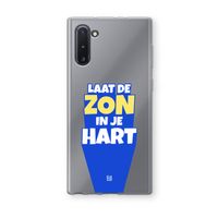 Laat de zon in je hart: Samsung Galaxy Note 10 Transparant Hoesje