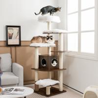 179 cm Katten Klimboom Meerlaags Platform Kattenboom met Hoogwaardige Krasbestendige Sisal Touw Kolom Katten Huis met Ruim Huis - thumbnail