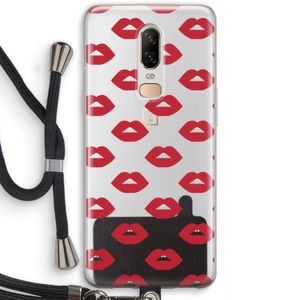 Lips: OnePlus 6 Transparant Hoesje met koord
