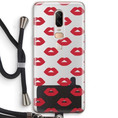 Lips: OnePlus 6 Transparant Hoesje met koord