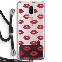 Lips: OnePlus 6 Transparant Hoesje met koord