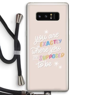 Right Place: Samsung Galaxy Note 8 Transparant Hoesje met koord