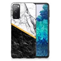 Samsung Galaxy S20 Gripcase Marmer Wit Zwart - Origineel Cadeau Man Samsung Galaxy S20 Gripcase Marmer Wit Zwart - Origineel Cadeau Man
