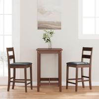 Barkrukken met kussens 2 st massief hout rubber bruin