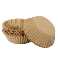 Muffin en cupcakes vormpjes - kraft papier - bruin - set 60x stuks - Dia 7 cm Muffin en cupcakes vormpjes - kraft papier - bruin - set 60x stuks - Dia 7 cm