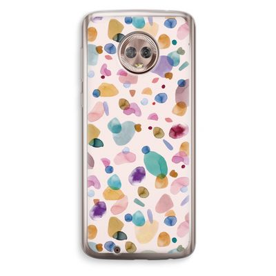 Terrazzo Memphis Pink: Motorola Moto G6 Transparant Hoesje