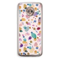 Terrazzo Memphis Pink: Motorola Moto G6 Transparant Hoesje