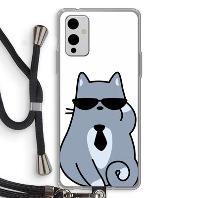 Cool cat: OnePlus 9 Transparant Hoesje met koord