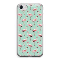 Flamingoprint groen: iPhone 8 Transparant Hoesje
