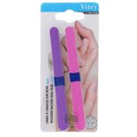 Vitry Nail Care Wooden Backed Nail Files 12cm Vijl Ref.86 6Stuks
