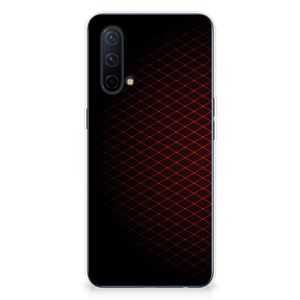 OnePlus Nord CE 5G TPU bumper Geruit Rood