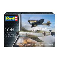 Revell modelbouwpakket - messerschmitt bf109e & junkers ju87b 1:144 - 39dlg.