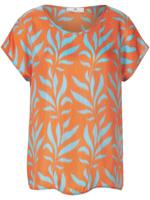 Mouwloze blouse Van Peter Hahn oranje - thumbnail