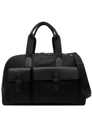 Brioni sac fourre-tout bordé à patch logo - Noir