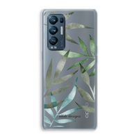 Tropical watercolor leaves: Oppo Find X3 Neo Transparant Hoesje