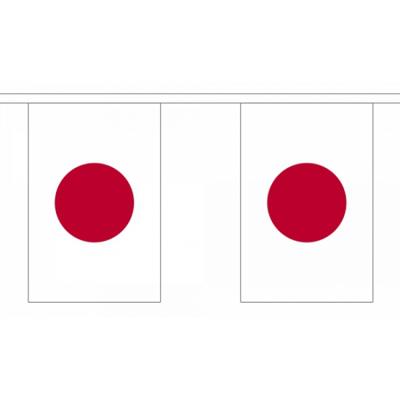 Vlaggenlijn Japan - 9 meter - polyester - Japanse slinger - landenversiering - feestartikelen