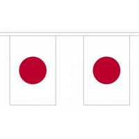 Vlaggenlijn Japan - 9 meter - polyester - Japanse slinger - landenversiering - feestartikelen