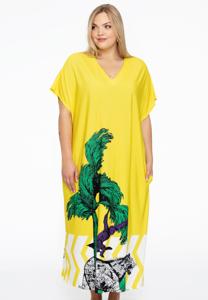 Yoek Kaftan-jurk | Geel | Maat 50/52