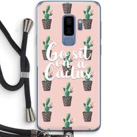 Cactus quote: Samsung Galaxy S9 Plus Transparant Hoesje met koord
