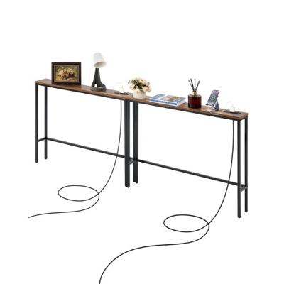 VEVOR Smalle Consoletafel Entreetafel 2-delige Stopcontacten Woonkamer Hal