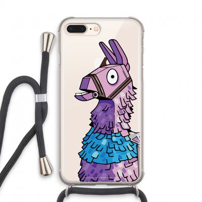 Lama: iPhone 7 PLUS Transparant Hoesje met koord