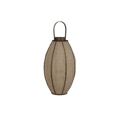 Kaarshouder Home ESPRIT Natuurlijk Jute Bamboe 34 x 34 x 60 cm