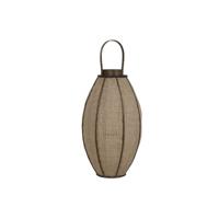 Kaarshouder Home ESPRIT Natuurlijk Jute Bamboe 34 x 34 x 60 cm