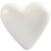 Creativ Company Harten, h: 11 cm, d: 5 cm, b: 11,5 cm, wit, 5 stuk/ 1 doos