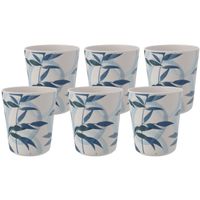 Kunststof/melamine drinkbeker met print - 6x - 9 x 11 cm - 440 ml