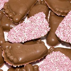 Geboorte Chocolade Voeten Roze 1 Kilo